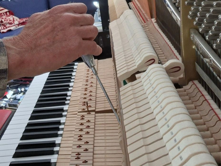 Einstellung der Auslösung eines Klaviers durch Piano Fies in Lahr